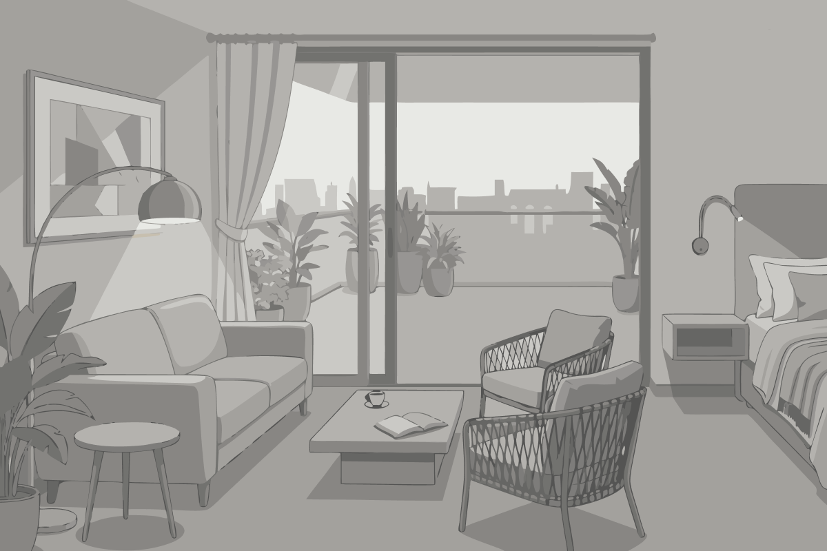 Standard Zweibettzimmer mit Meerblick